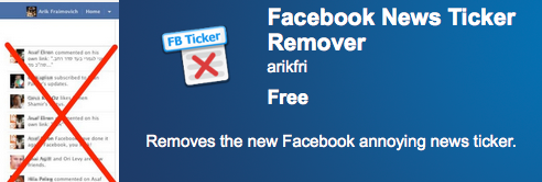 Facebook News Ticker Remover - Chrome Web Store