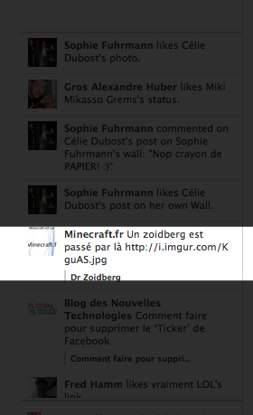  Google Chrome: supprimer le Ticker de Facebook