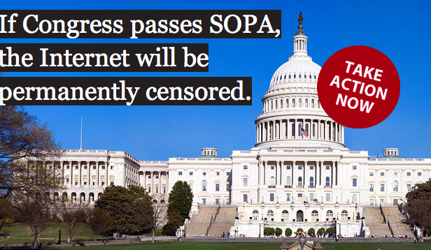  Plusieurs sites protestent contre SOPA