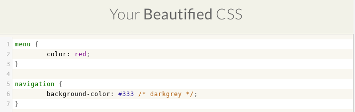 CSS Beautifier reformatez vos fichiers CSS en ligne Capture décran 07032013 121422 CSS Beautifier reformatez vos fichiers CSS en ligne